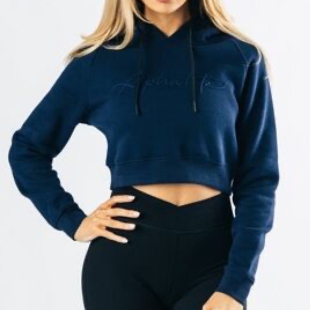 Alphalete cropped signature hoodie